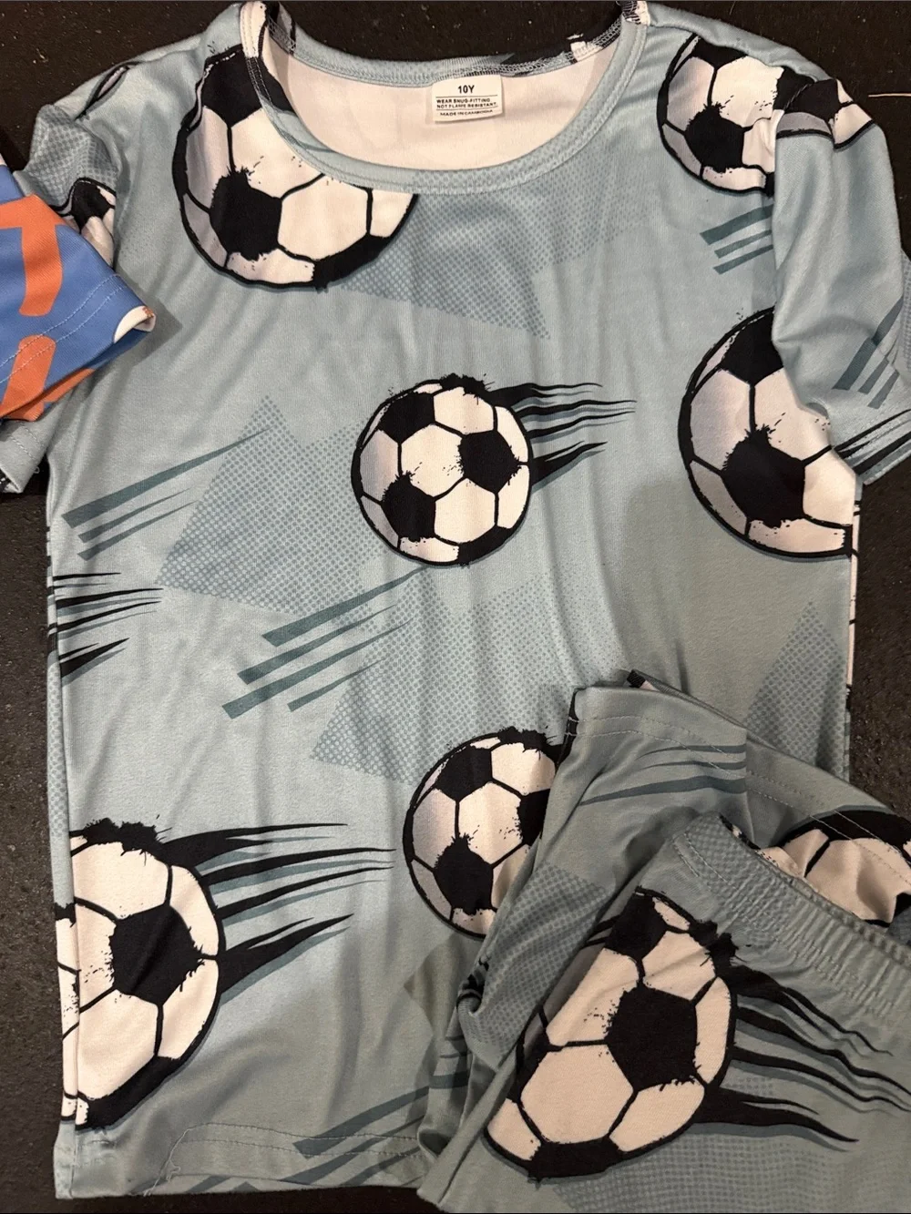 Kids Sports Pajama Set - Blue Baseball & Light Blue Soccer Prints